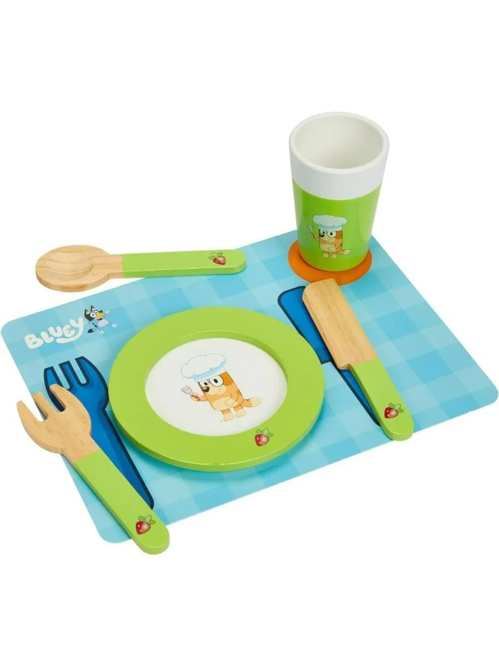 Bluey Dine With Bluey Wooden Dining Playset 32 Pieces